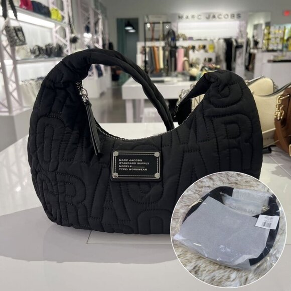 Marc Jacobs Nylon Quilted Shoulder Bag 4R4HSH018H02 Black